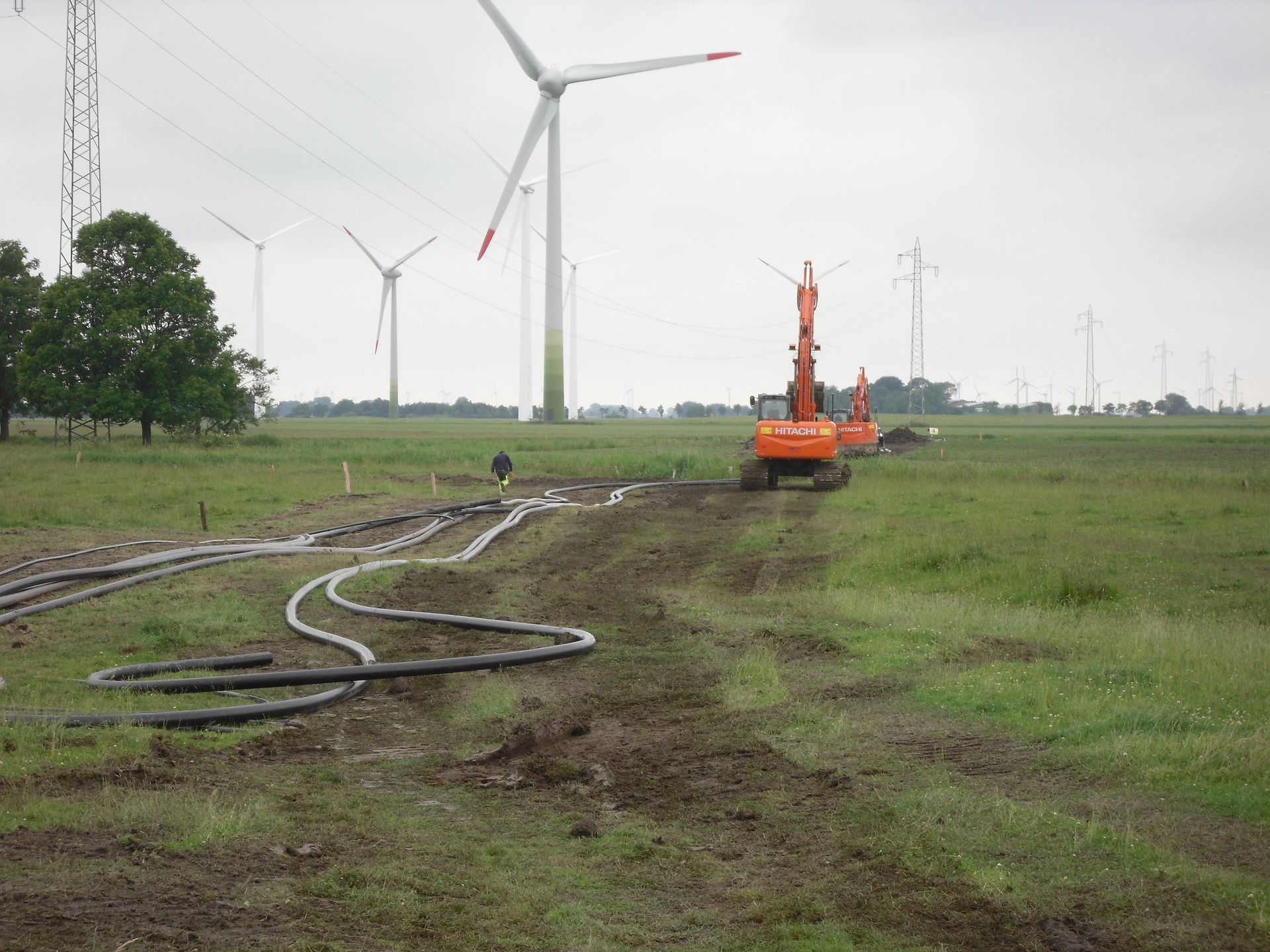 arbeit auf einem windpark